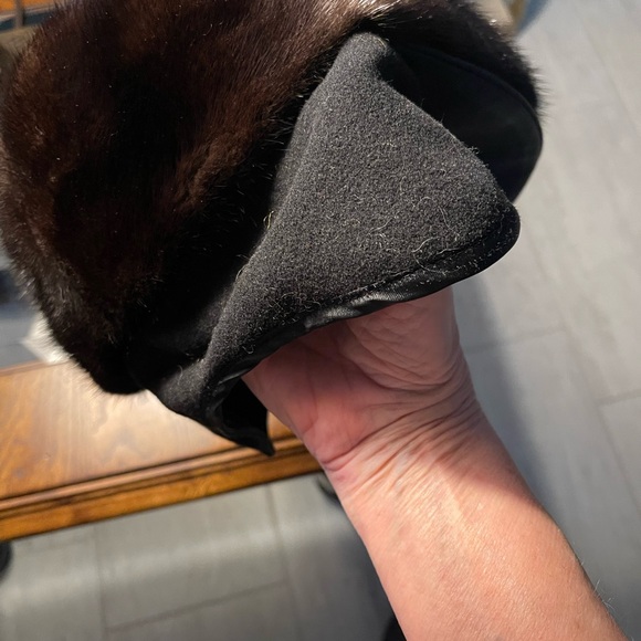 Mink Fur and Leather Hat